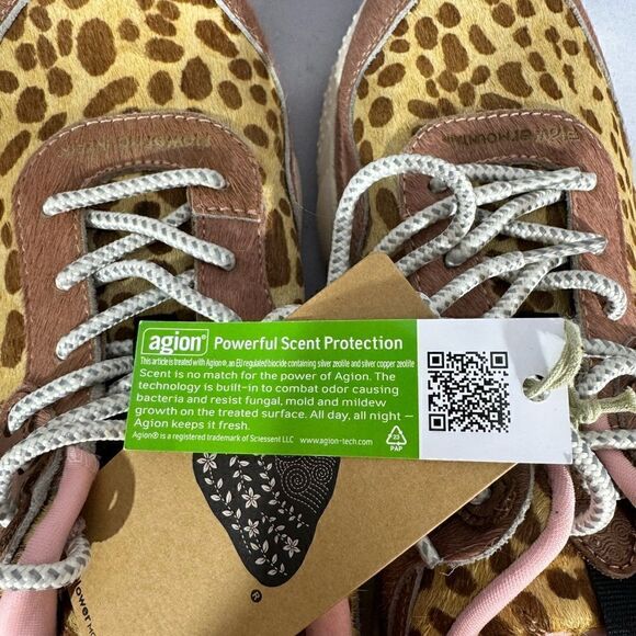 FLOWER MOUNTAIN KOTETSU Animal-print suede sneakers in Pink Brown Tan Size 41 - Picture 7 of 7